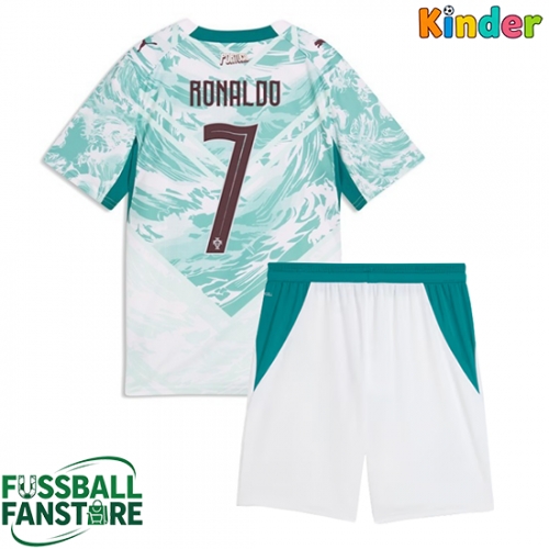Portugal Cristiano Ronaldo #7 Replik Auswärtstrikot Kinder WM 2026 Kurzarm (+ Kurze Hosen)